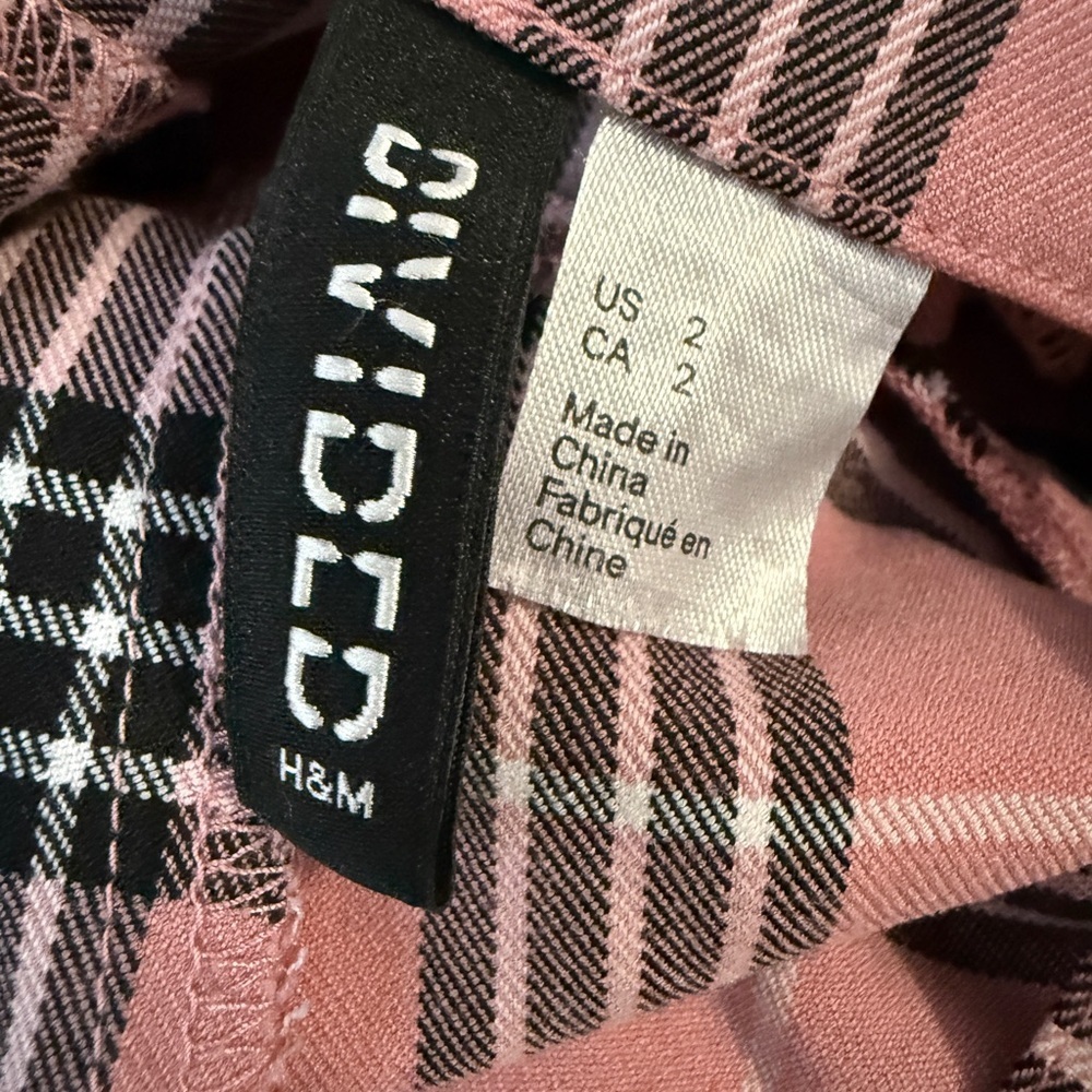 Active Seller! Divided Pink Plaid Y2K Clueless-Inspired Mini Dress - Size 2 - Picture 2 of 7
